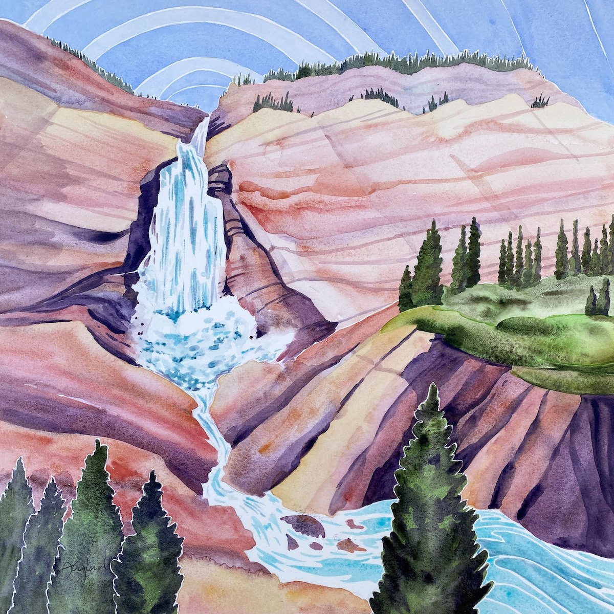 Tekkakaw Falls 12" x 12"